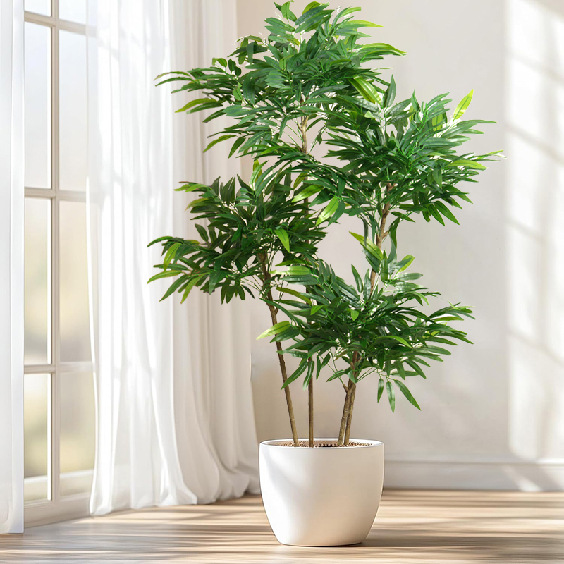Dracaena Marginata - Grandes feuilles de bambou artificielles de